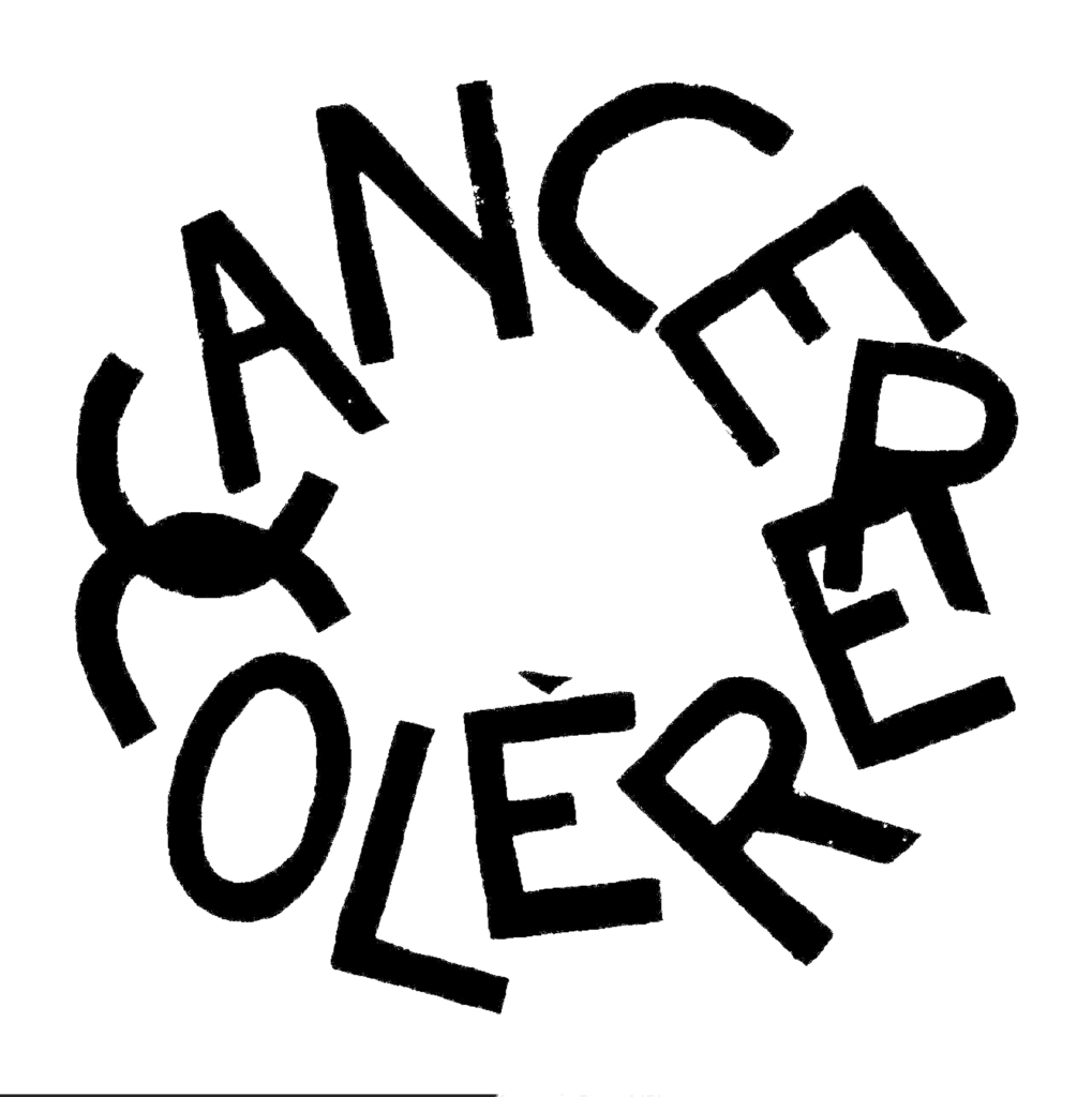 Logo rond magenta Cancer Colère