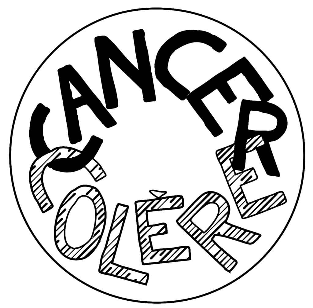 Logo rond rose Cancer Colère
