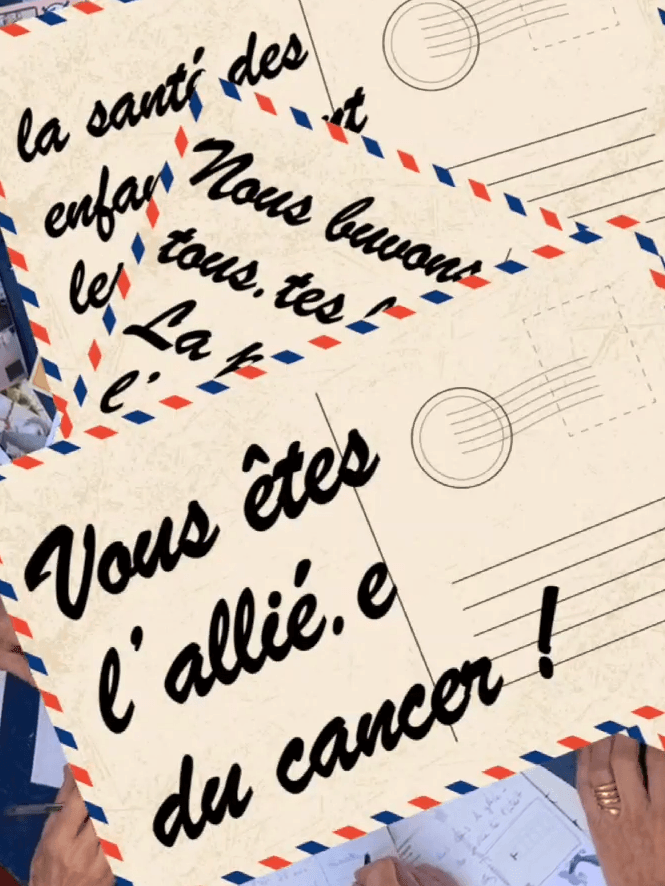 Carte postale 3vous êtes les allié⋅es du cancer"